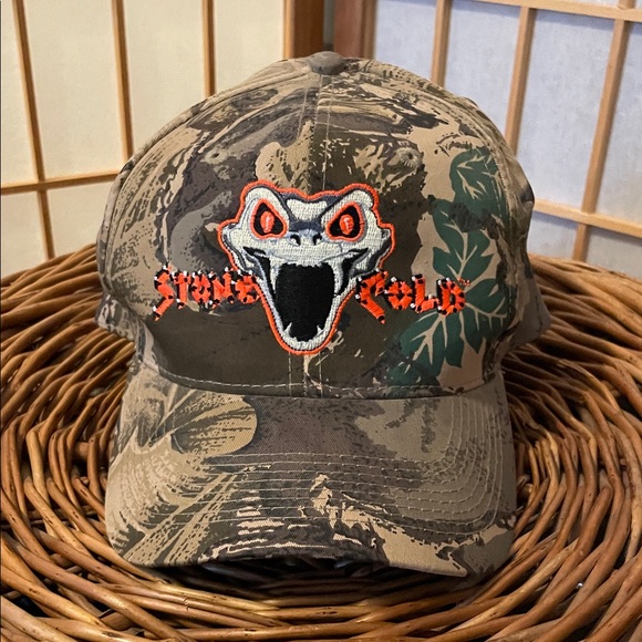 Vintage 1998 Y2K Stone Cold WWF Camouflage Snake Embroidered Cap